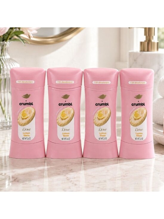 Dove Other - Dove x Crumbl Lot of 4 Lemon Glaze Deodorant 2.6 oz Each - New